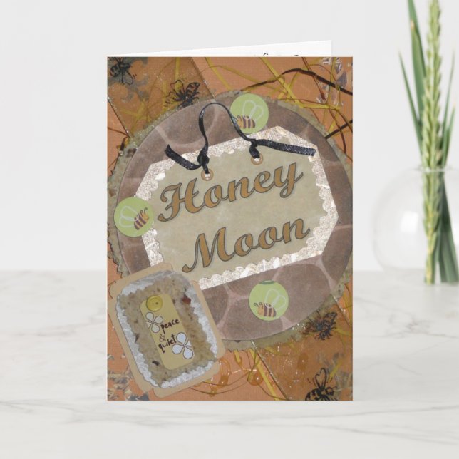 För månehälsning för honung felikt kort (Framsida)