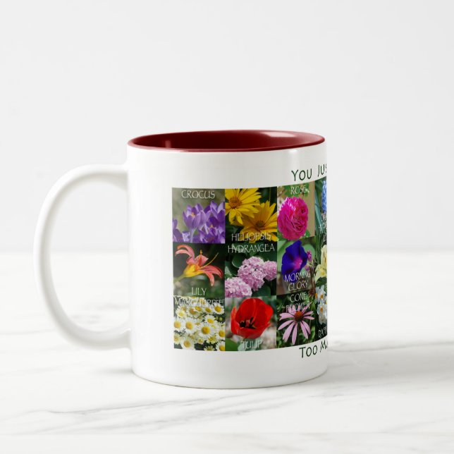För många blommor Två-Tonad mugg (Vänster)