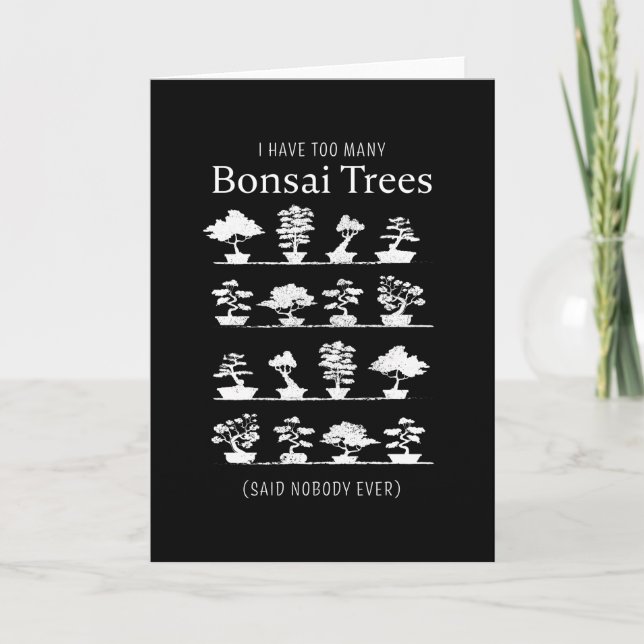 För många Bonsai Träd sa att ingen någonsin Kort (Framsida)