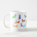 För många Corgis Kaffemugg<br><div class="desc">Detta är ett underbart mugg för corgi älskare,  med en pastellform av färgad corgi silhouettes i alla former och storlekar,  som tillverkas av Lesley Anne Cornish. En perfekt-gåva till hela fläkt av Welsh Pembroke corgis. www.artlac.co.uk (ensamrätt till upphovsrätt)</div>