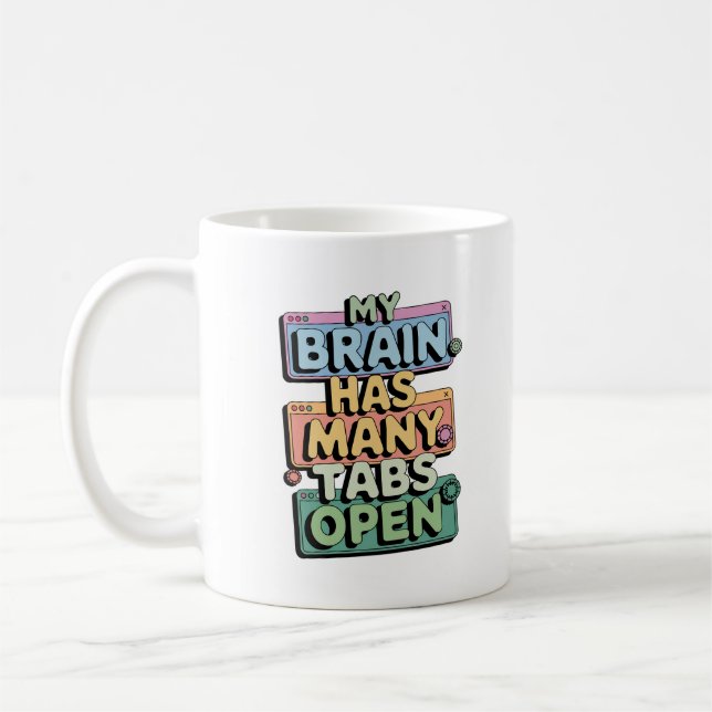 För många flikar öppna kaffemugg (Vänster)