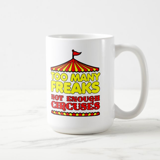För många freaks Rolig mugg (Höger)