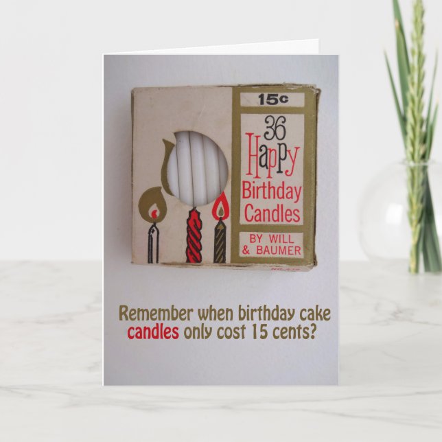 För många ljus, humoriserat BIRTHDAY-KORT Kort (Framsida)