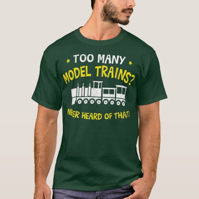 För många modelljärnvägar i Tåg T Shirt (Framsida)