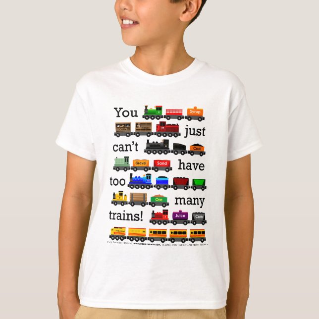 För många Tåg T Shirt (Framsida)
