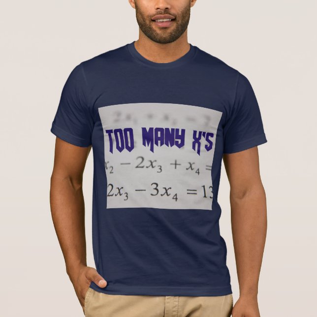 För många X's Math Algebra Teacher T-shirt (Framsida)