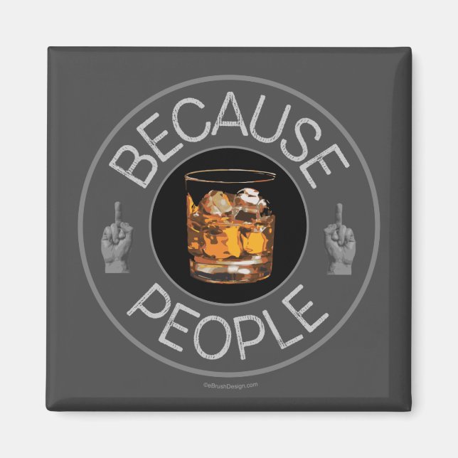 För människor (whiskey) Magnet (Framsidan)