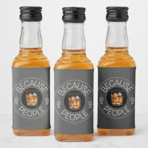 För människor (whiskey) spritflaskor etikett