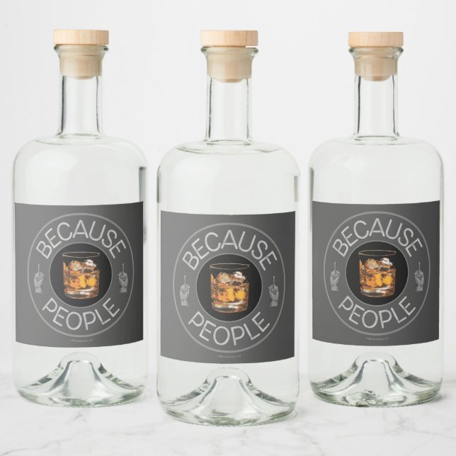 För människor (whisky) spritflaskor etikett (Flaskor)
