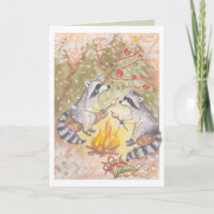 För Marshmallowshelgdag för Raccoons stekhett kort