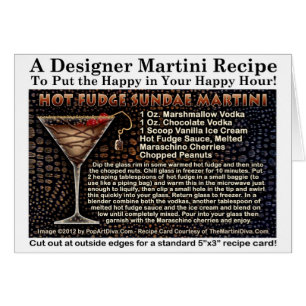För Martini för hettfuskverkSundae hälsning Hälsningskort