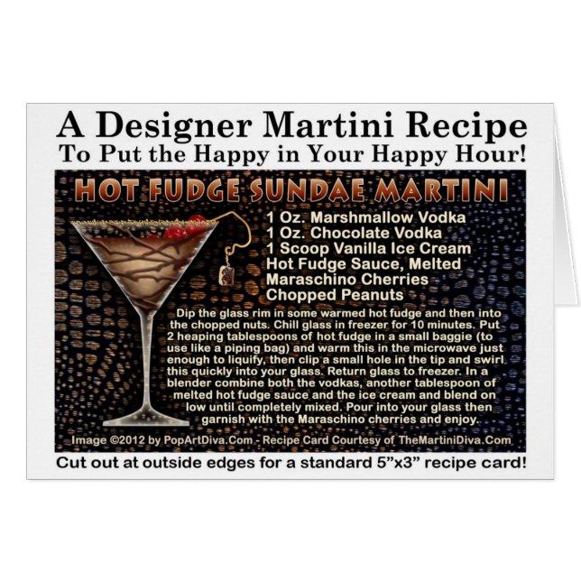 För Martini för hettfuskverkSundae hälsning Hälsningskort (Framsidan Horizontal)