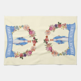 För Mary för katolik välsignad jungfrulig blommigt Kökshandduk