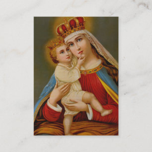 För Mary Memorare för drottning välsignat Visitkort