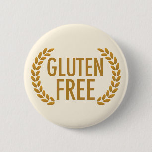 För matallergi för Gluten fri varning Knapp