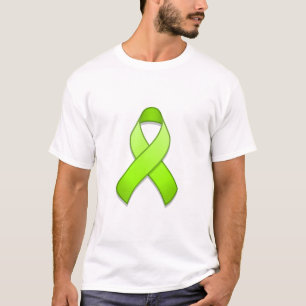 För medvetenhetband för limefrukt grön T-tröja T Shirt