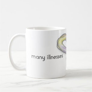 För medvetenhetband för många osynlig Illnesses Kaffemugg