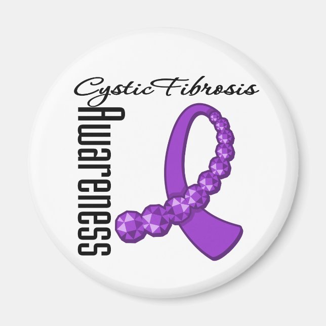 För medvetenhetGemstone för Cystic Fibrosis band Magnet (Framsidan)