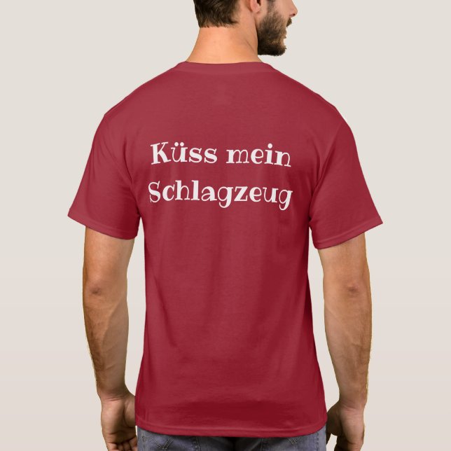 För meinSchlagzeug för DMV Küss mörk skjorta Tröja (Baksida)