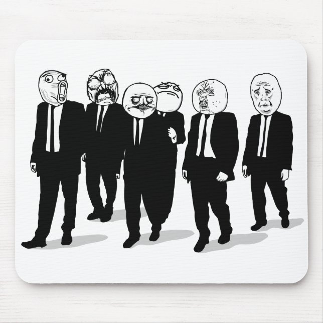 För Meme för ursinne komiskt gå ansikten. Mig Musmatta (Framsidan)