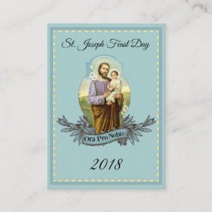 För Memorare för St Joseph festmåltiddag kort f