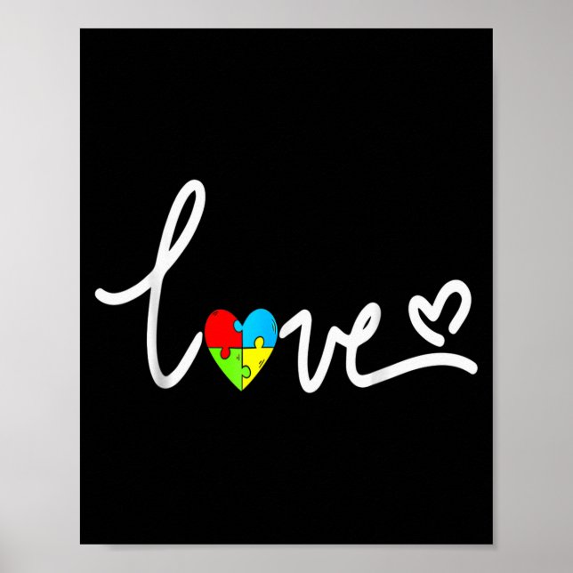 For Men Women Autism Awareness Tee Plus Size  Poster (Framsidan)