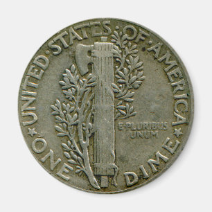 För Mercurydime för 1943 US omvänd magnet