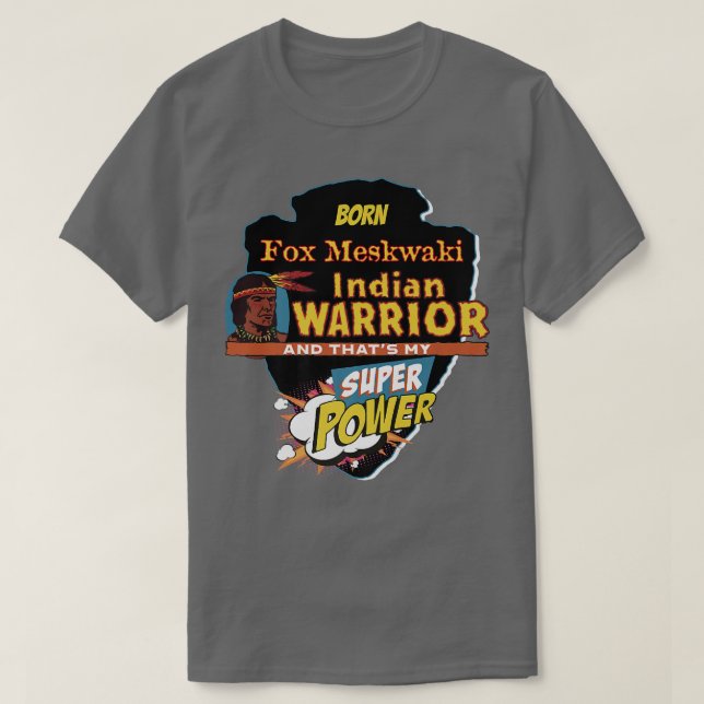 för Meskwaki Native Indian, född med Toppen T Shirt (Design framsida)