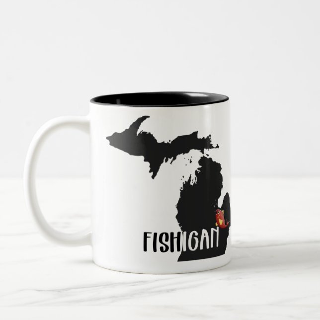 för Michigan Fisherman Två-Tonad Mugg (Vänster)