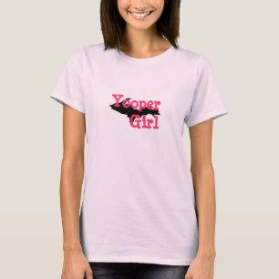 För Michigan "för Yooper flicka" övrepeninsula Tee