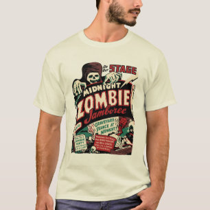 "För midnatt T-tröja ZombieJamboree" för vintag T-shirt
