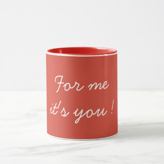 För mig är det du Alla hjärtans dag rosa Mugg