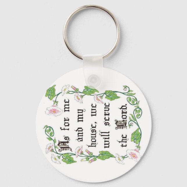 För mig och mitt hus.. Nyckelring (Framsida)