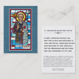 För milisImmaculata för St. Maximilian Kolbe kor Visitkort