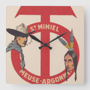 För militär 90:e uppdelning enhetslogotyp för fyrkantig klocka