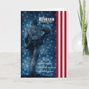 för Militär Make Fars dag Patriotic Kort