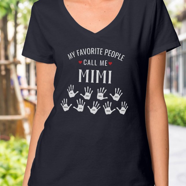 För Mimi med Barnbarn Namn Personlig T Shirt (Skapare uppladdad)