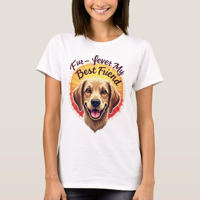 För min bästa vän Hund älskare T Shirt (Framsida)