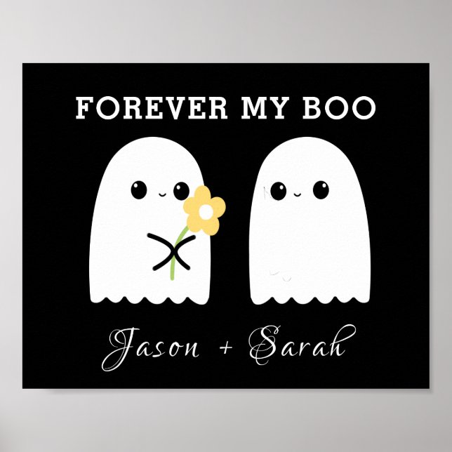 För min Boo Halloween Ghost Poster (Framsidan)