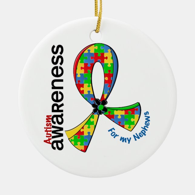 För min brorsonAutism Julgransprydnad Keramik (Framsidan)