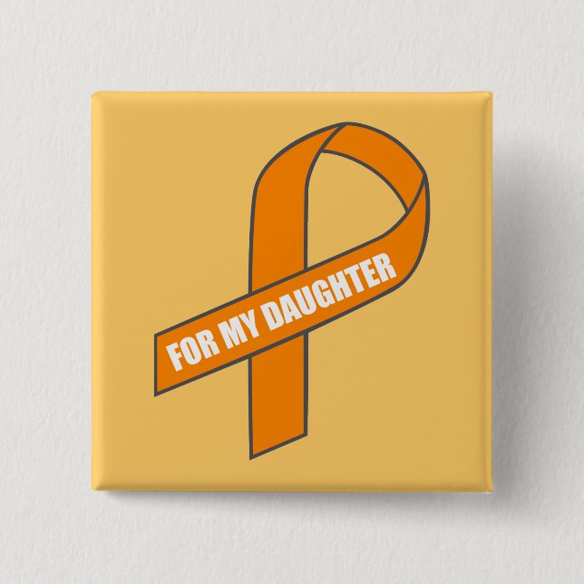För min dotter (det orange bandet) knapp (Framsida)