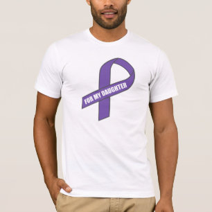 För min dotter (det purpurfärgade bandet) tee shirt