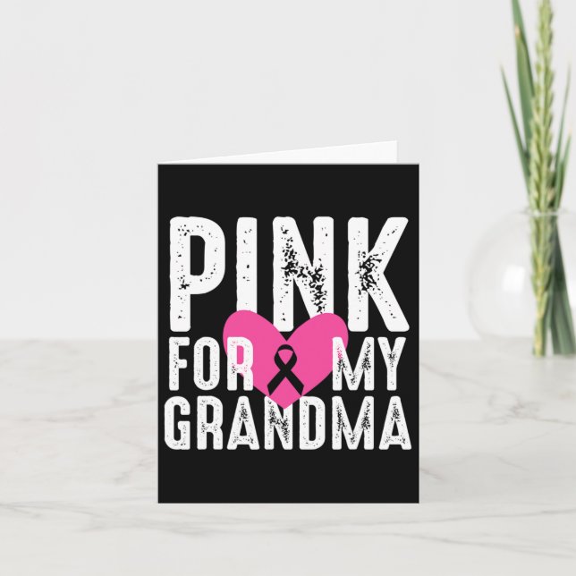 För min farmor Breast Cancer Awareness Family Kort (Framsida)
