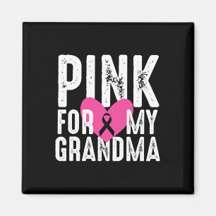 För min farmor Breast Cancer Awareness Family Magnet