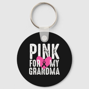 För min farmor Breast Cancer Awareness Family Nyckelring
