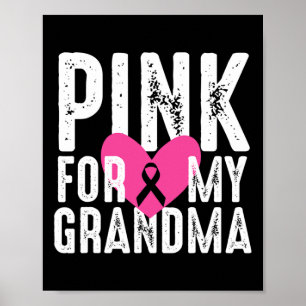 För min farmor Breast Cancer Awareness Family Poster