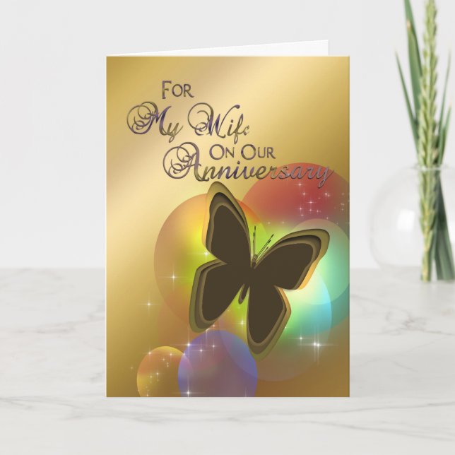 För min fru (årsdag) kort (Framsida)