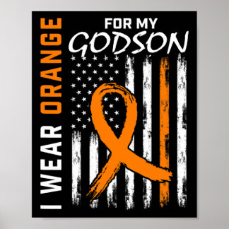 För min Godson Leukemia Cancer Awareness American  Poster