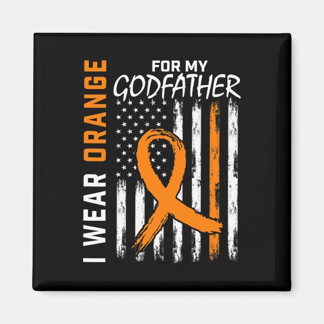För min gudfader Leukemia Cancer Awareness Usa Fla Magnet (Framsidan)