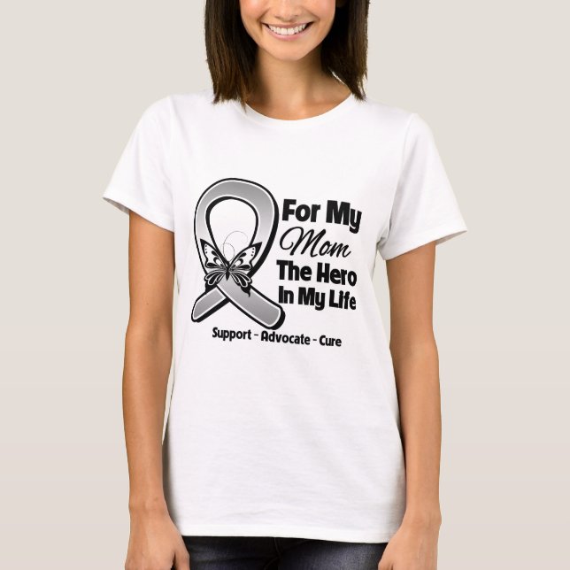 För min Hero My Mamma - Brain Cancer T-shirt (Framsida)